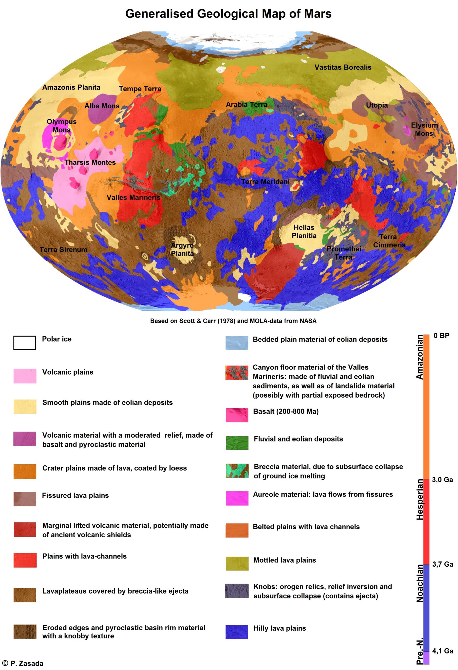 geological map of Mars
